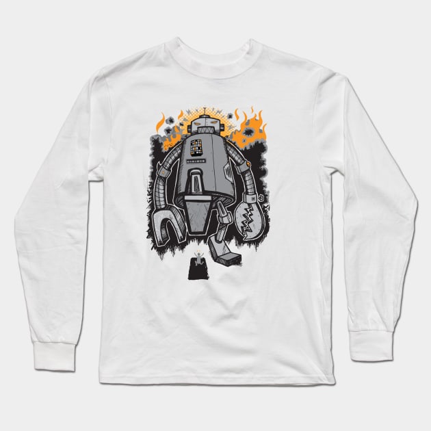 Robot Attack Long Sleeve T-Shirt by wotto